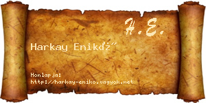 Harkay Enikő névjegykártya
